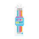 Ooly Stay Sharp Takmalı 6'lı Kurşun Kalem Seti