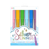 Ooly Silver Linings Renkli Gümüş Mürekkepli 6’lı Keçeli Kalem