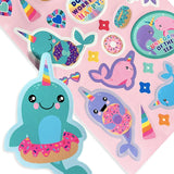 Ooly Stickiville Kokulu Sticker Seti - Nom Nom Narwhals