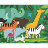 Petit Collage Taşınabilir Çantalı Çift Taraflı Yapboz - Animal Menagerie