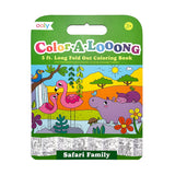 Ooly Color-A-Looong: Fold Out Boyama Kitabı - Safari Family