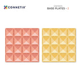Connetix Pastel Lemon & Peach Base Plate Manyetik Bloklar - 2 Parça