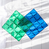 Connetix Rainbow Blue & Green Base Plate Manyetik Bloklar - 2 Parça