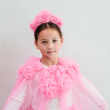 Mimi & Lula Pink Ruffle Flower Taç