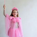 Mimi & Lula Pink Ruffle Flower Pelerin