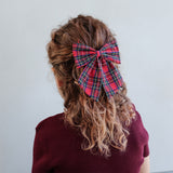 Mimi & Lula Tartan Agnes Bow 2'li Toka - Red