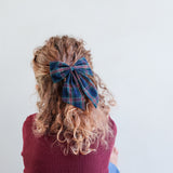 Mimi & Lula Tartan Agnes Bow 2'li Toka - Green