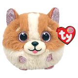 TY Puffies Tanner Kahverengi Beyaz Köpek 7 cm