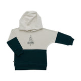 Little Yucca Color-Block Kapüşonlu Sweatshirt | Çam Yeşili