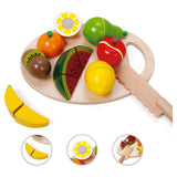 Classic World Ahşap Meyve Sebze Kesme Oyunu 17 Parça