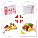 Classic World Ahşap Meyve Sebze Kesme Oyunu 17 Parça