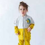 Little Yucca Color-Block Kapüşonlu Sweatshirt | Hardal