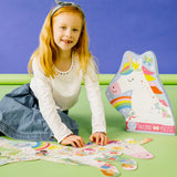 Floss & Rock 40 Parça Yapboz - Unicorn Şekilli Rainbow Unicorn