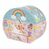 Floss & Rock Müzikli Oval Mücevher Kutusu - Rainbow Fairy