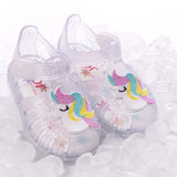 Igor S10309 Tobby Gloss Unicornio Çocuk Sandalet | Transparente Glitter