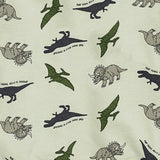 Antebies Dinozorların Macerası Kısa Kollu Bebek Set | Açık Yeşil