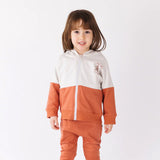 Little Yucca Color-Block Kapüşonlu Sweatshirt | Terracotta