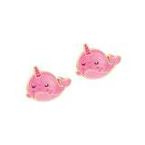 Girl Nation Küpe - Glitter Pink Narwhal