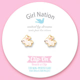 Girl Nation Klipsli Küpe - Glitter Rabbit