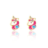 Girl Nation Necklace & Earrings Kolye Küpe Hediye Seti - Unicorn Dreams