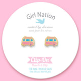 Girl Nation Klipsli Küpe - Happy Camper