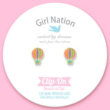 Girl Nation Klipsli Küpe - Hot Air Balloon