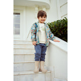 Miela Kids Su Tutmaz Softshell Desenli Ceket | Mint Jungle