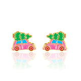 Girl Nation Holiday Studs Küpe - Car with Tree