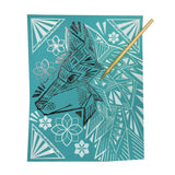 Ooly Scratch and Shine Folyo Kazıma Sanat Seti - Geometric Animals
