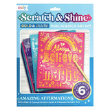 Ooly Scratch and Shine Folyo Kazıma Sanat Seti - Amazing Affirmations