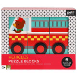 Petit Collage Yapboz Blokları - Vehicles