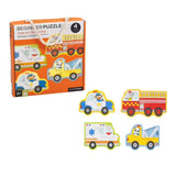 Petit Collage 4 in 1 Başlangıç Yapbozu - Rescue Vehicles