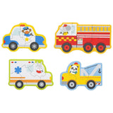Petit Collage 4 in 1 Başlangıç Yapbozu - Rescue Vehicles