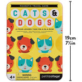 Petit Collage Mıknatıslı Seyahat Oyunu - 4 in a Row Cats & Dogs