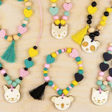 Petit Collage Çantalı Ahşap Takı Seti - Animal Glam My Wood Jewelry