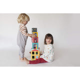 Petit Collage Dizilebilir Bloklar - Peek-a-Boo House