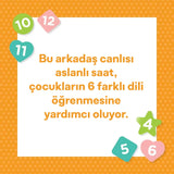 Petit Collage Ahşap Saat Yapboz - Sayılar, Şekiller, Renkler