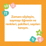 Petit Collage Ahşap Saat Yapboz - Sayılar, Şekiller, Renkler