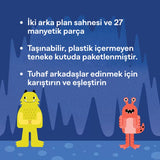 Petit Collage Taşınabilir Mıknatıslı Oyun Seti - Mixed Up Monsters