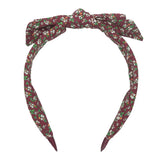 Mimi & Lula Floral Edie Bow Alice Taç - Burgundy