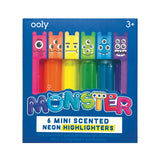 Ooly Mini Monster Kokulu Neon 6’lı Highlighter
