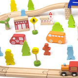 Classic World Ahşap 110 Parçalı Tren Seti