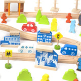Classic World Ahşap 110 Parçalı Tren Seti