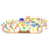 Classic World Ahşap 110 Parçalı Tren Seti