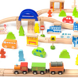 Classic World Ahşap 110 Parçalı Tren Seti