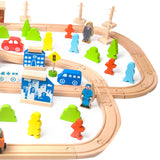 Classic World Ahşap 110 Parçalı Tren Seti