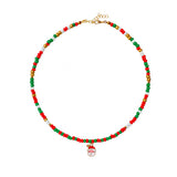 Petit Label Christmas Kolye | Pink Santa