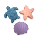 Swim Essentials Silikon Oyuncak Seti Kova / Kürek / 3 Adet Kalıp - Sea Animals