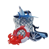 Swim Essentials Fıskiyeli ve Kaydıraklı Şişme Havuz - Red White Whale