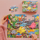 Eeboo 20 Parça Yapboz - Dinosaur Land